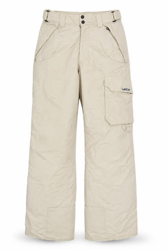 Front view of Wedze Beige unisex cargo trousers m winter outdoor