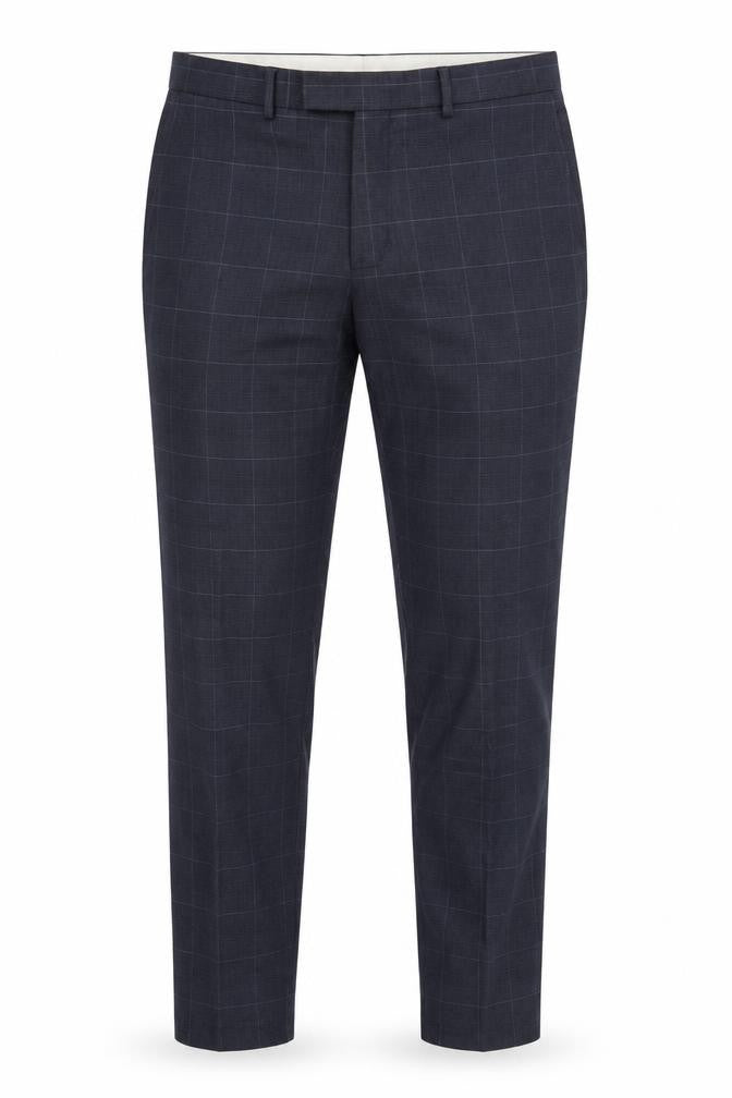 Mens UK Size 32 Marks and Spencer Regular Fit Business Formal Blue Trousers