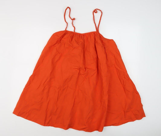Topshop Women’s Orange A-Line Short Dress, Size 12