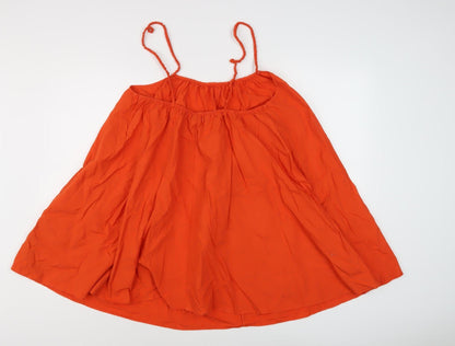 Topshop Women’s Orange A-Line Short Dress, Size 12