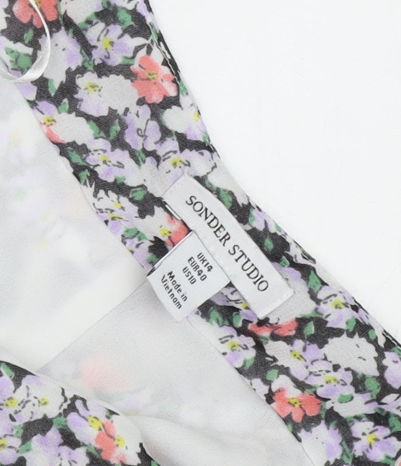 Sonder Studio Women's Floral A-Line Midi Skirt