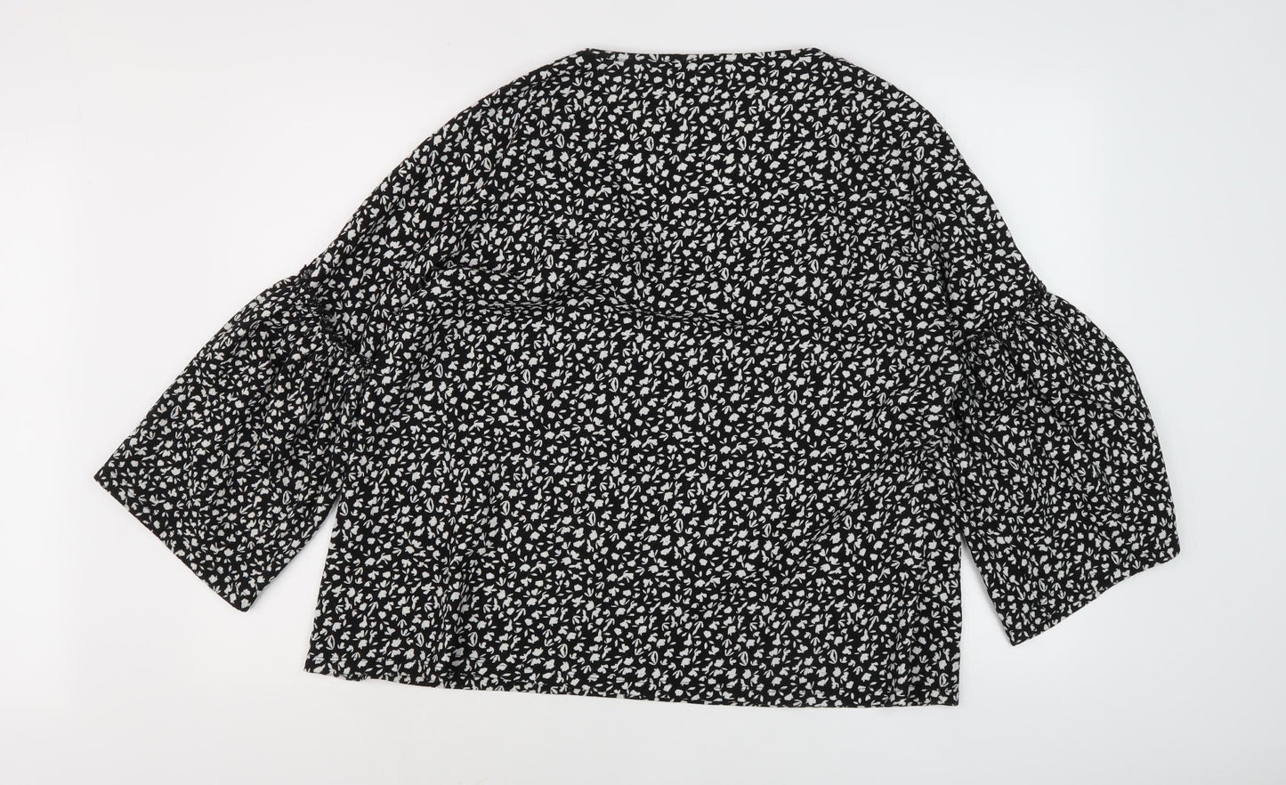 Womens UK Size 14 River Island Black Tunic Blouse