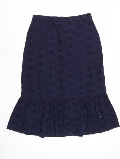 Crew Clothing Blue Women's Midi Skirt Size 14