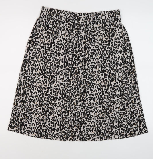 Next Women's Multicoloured Animal Print A-Line Skirt, Size 14