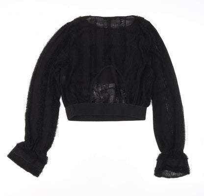 Womens UK Size 12 Zara Black  Blouse