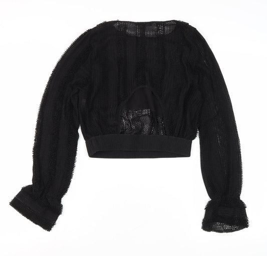 Womens UK Size 12 Zara Black  Blouse