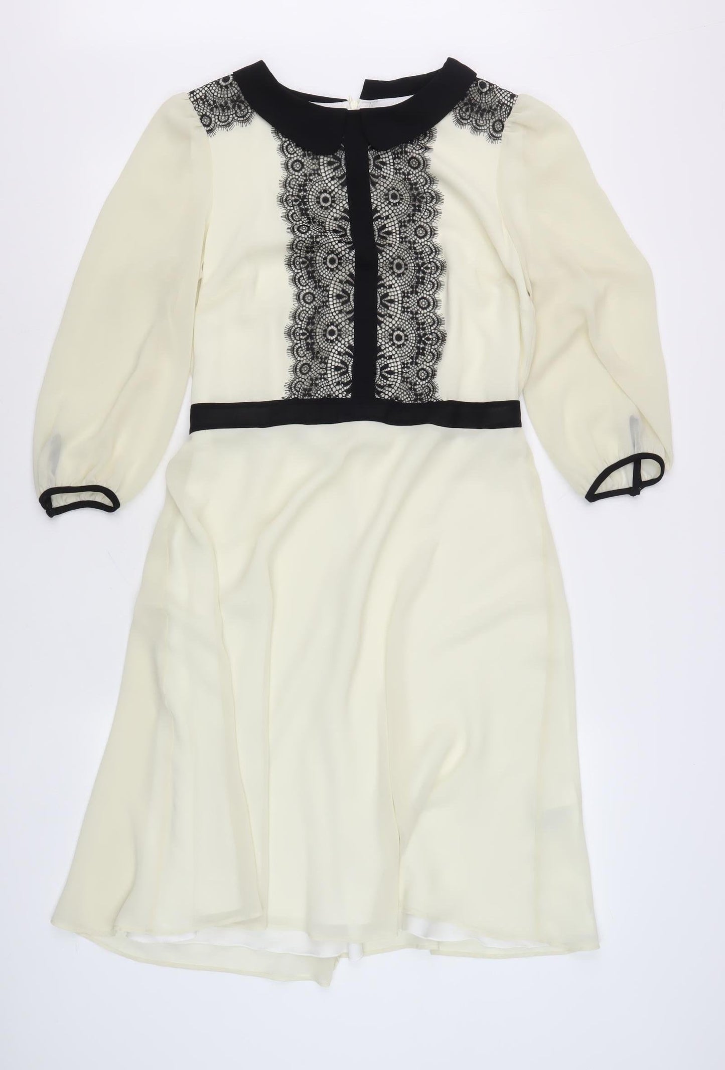 Marks and Spencer Women's Ivory Collared Dress Size 10