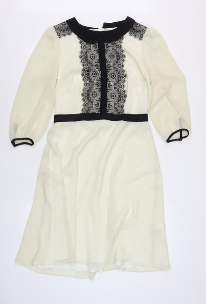 Marks and Spencer Women's Ivory Collared Dress Size 10