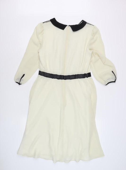 Marks and Spencer Women's Ivory Collared Dress Size 10