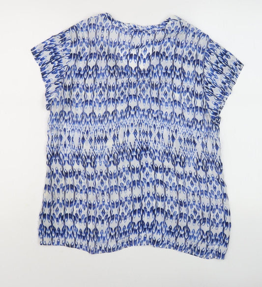 Womens UK Size 16 Massimo Dutti Blue Tunic Blouse
