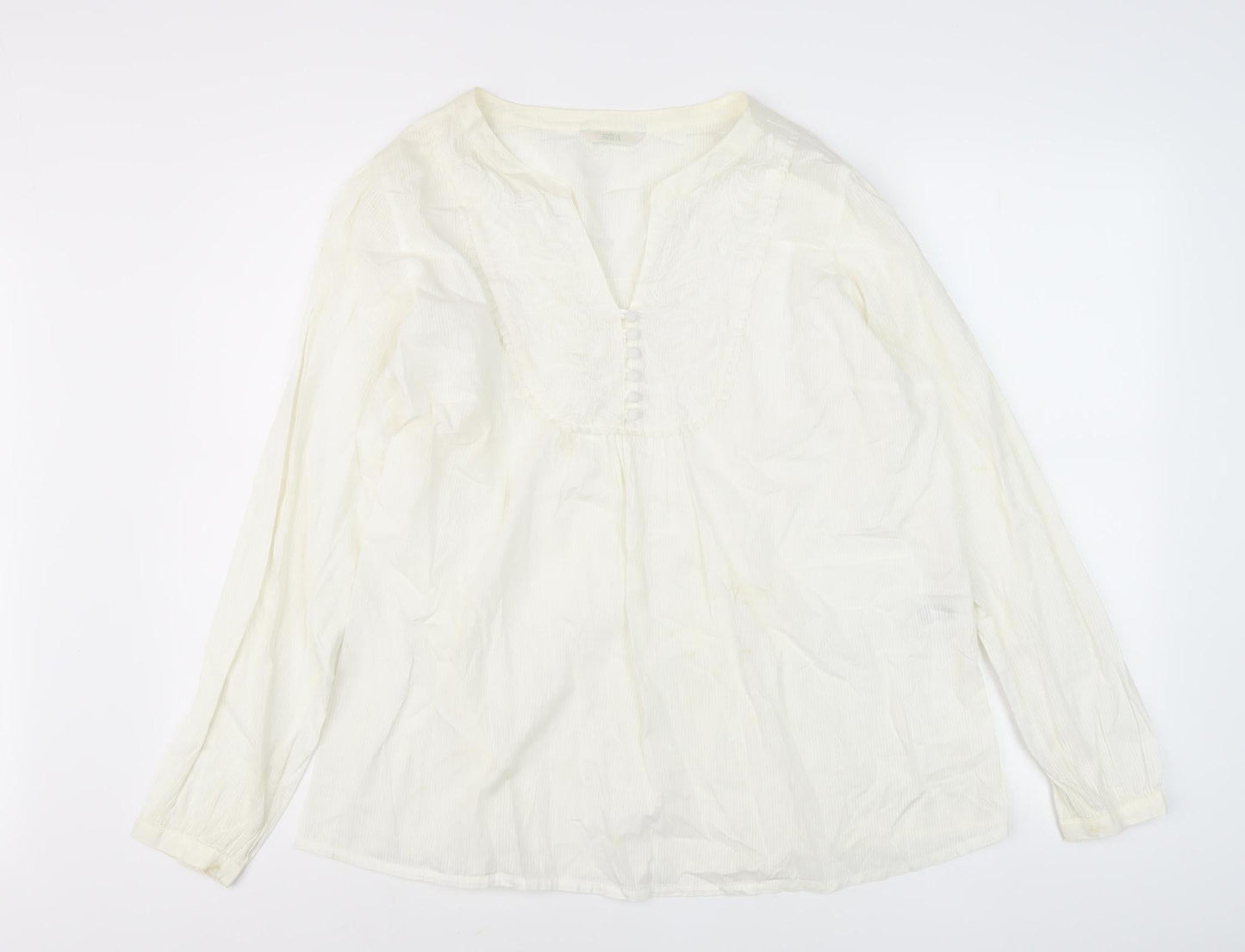 Marks and Spencer Women's White Blouse Size 18 Tunic