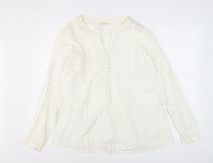 Marks and Spencer Women's White Blouse Size 18 Tunic