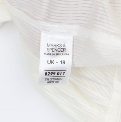 Marks and Spencer Women's White Blouse Size 18 Tunic