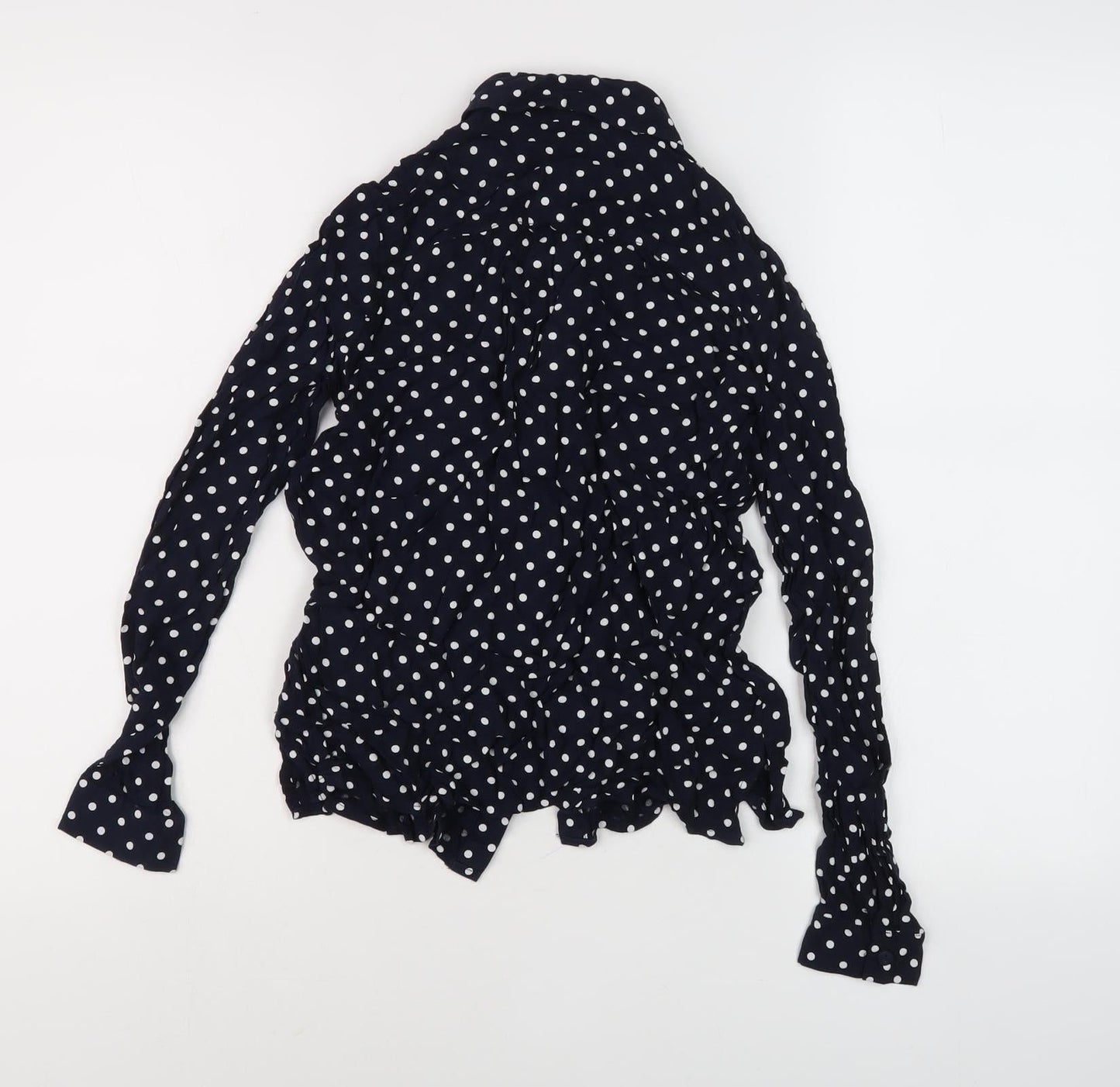 Womens UK Size 4 Divided Black  Button-Up