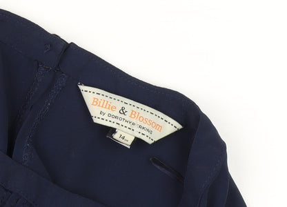 Womens UK Size 14 Billie & Blossom by Dorothy Perkins Blue  Blouse
