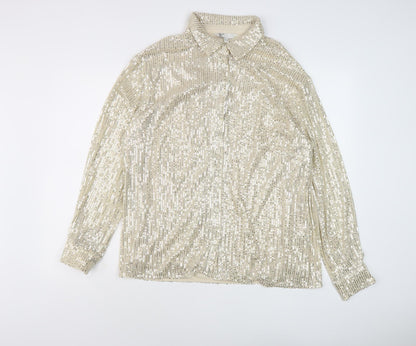 Womens UK Size 16 Friends Like These Gold  Blouse
