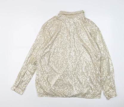 Womens UK Size 16 Friends Like These Gold  Blouse