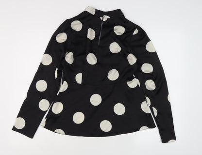 Womens UK Size 8 New Look Black Basic Blouse