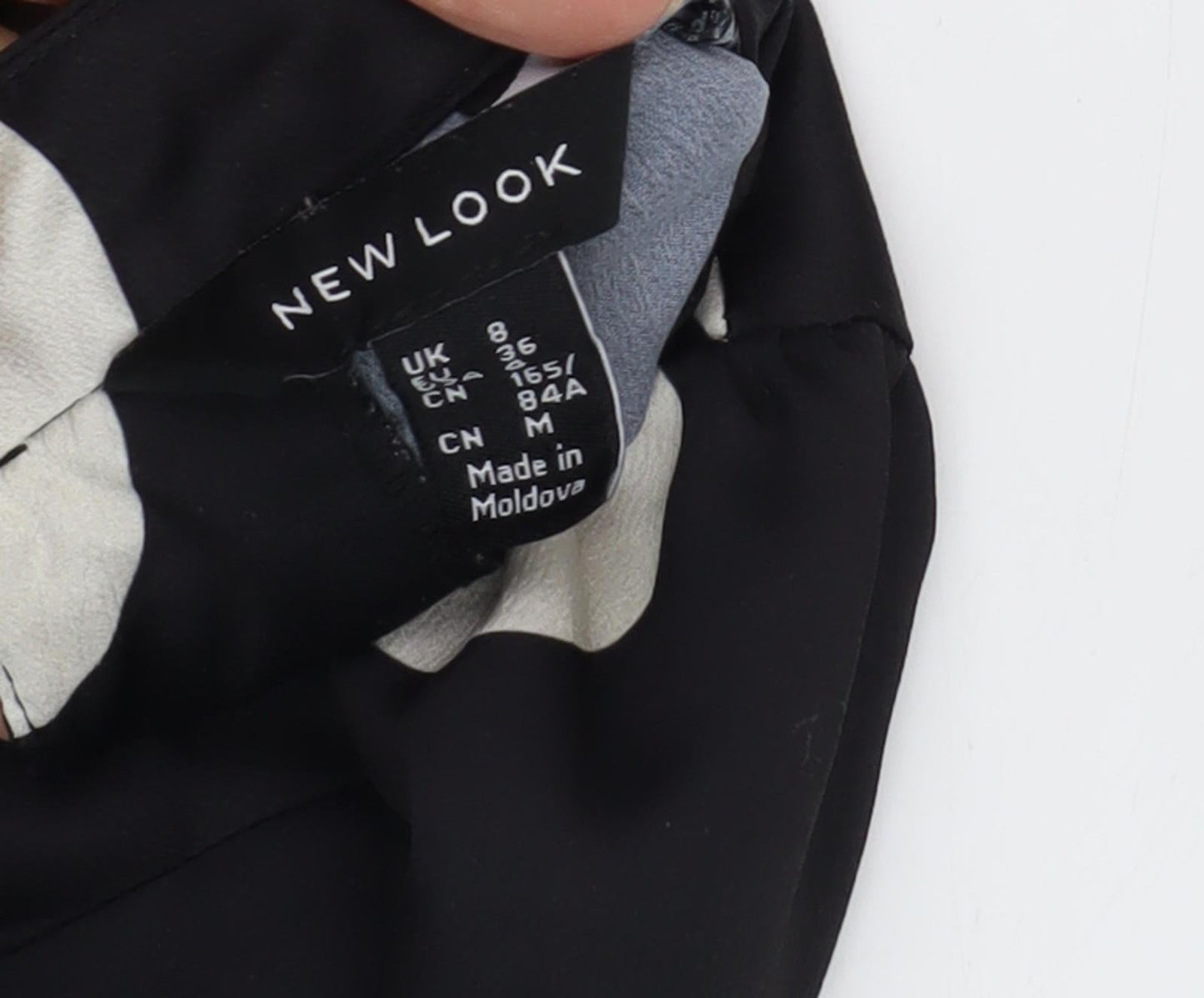 Womens UK Size 8 New Look Black Basic Blouse