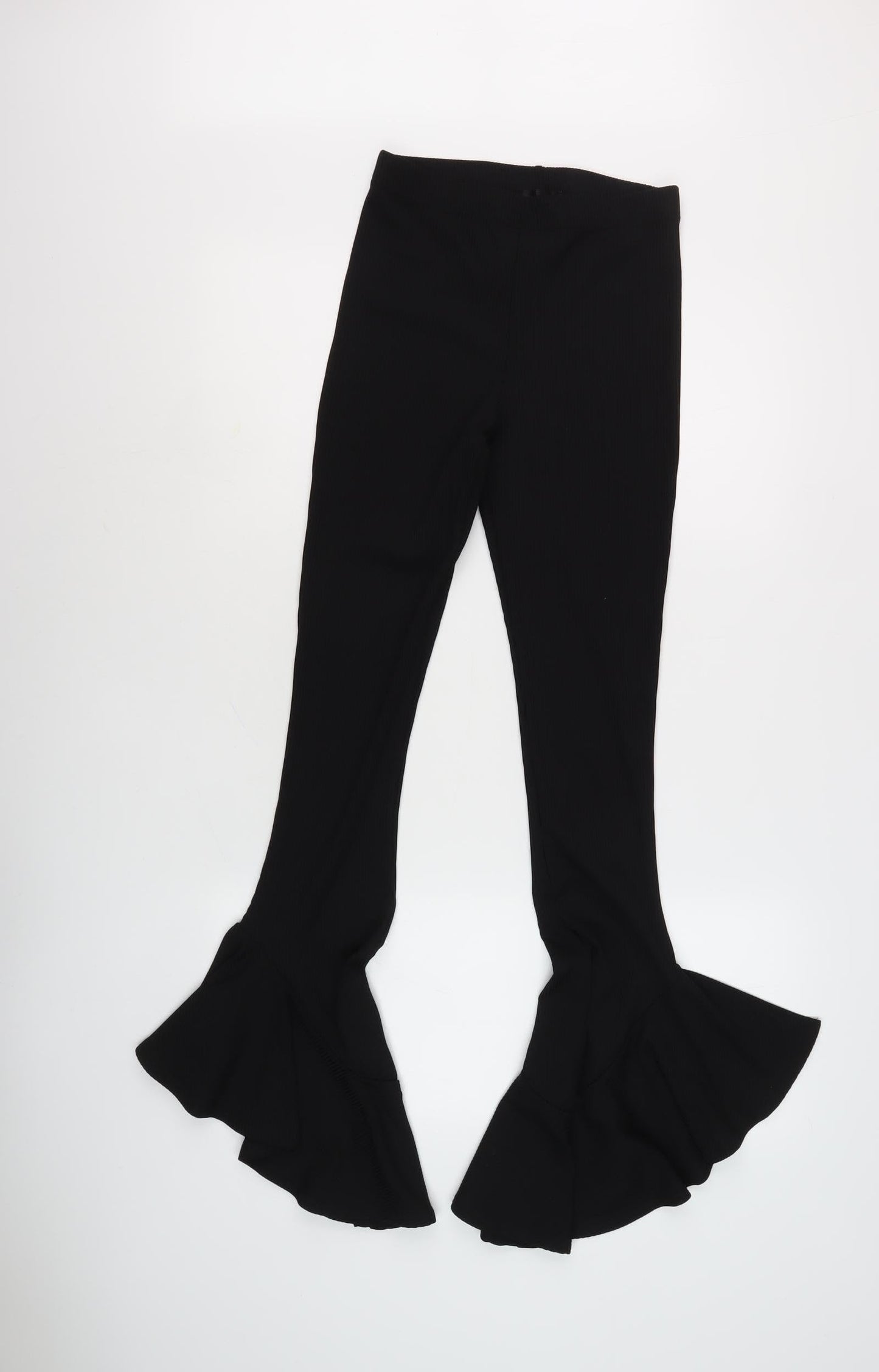 Topshop Women's Black Flared Trousers Size 8