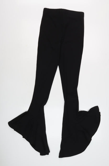 Topshop Women's Black Flared Trousers Size 8