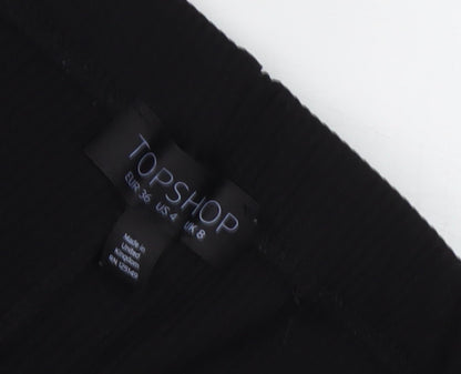 Topshop Women's Black Flared Trousers Size 8