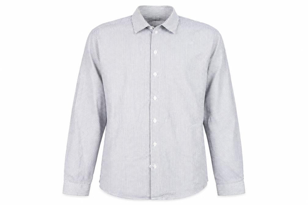 Topman Men's White Check Slim Fit Shirt, Size M