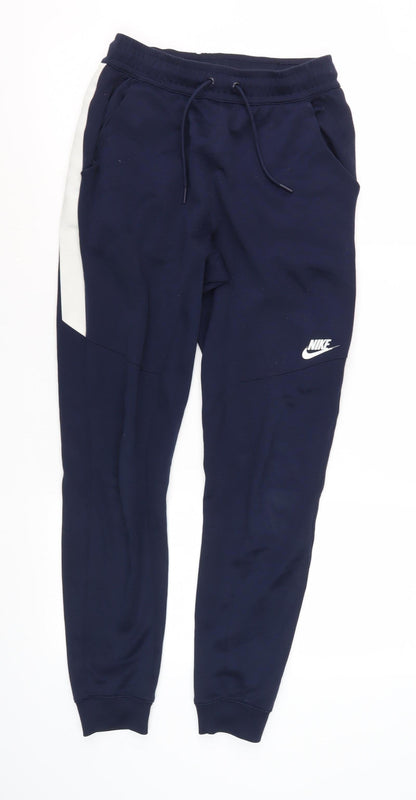 Nike Boys Blue Jogger Trousers XS with Quick Dry Feature