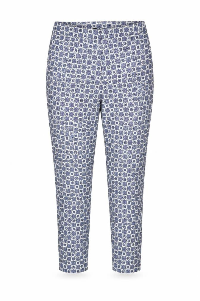 Womens UK Size 8 New Look Regular Fit Cropped Blue Trousers