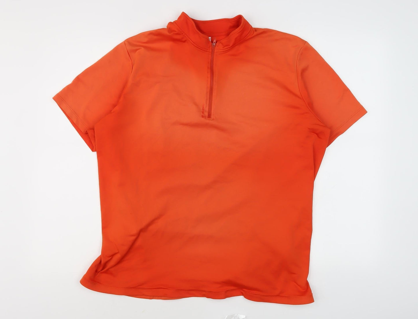 Trimm Dich Men's Orange 1/4 Zip Sports Pullover Size 54