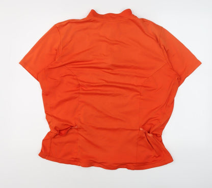 Trimm Dich Men's Orange 1/4 Zip Sports Pullover Size 54