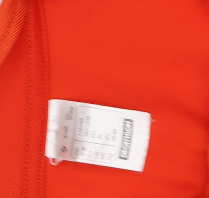 Trimm Dich Men's Orange 1/4 Zip Sports Pullover Size 54
