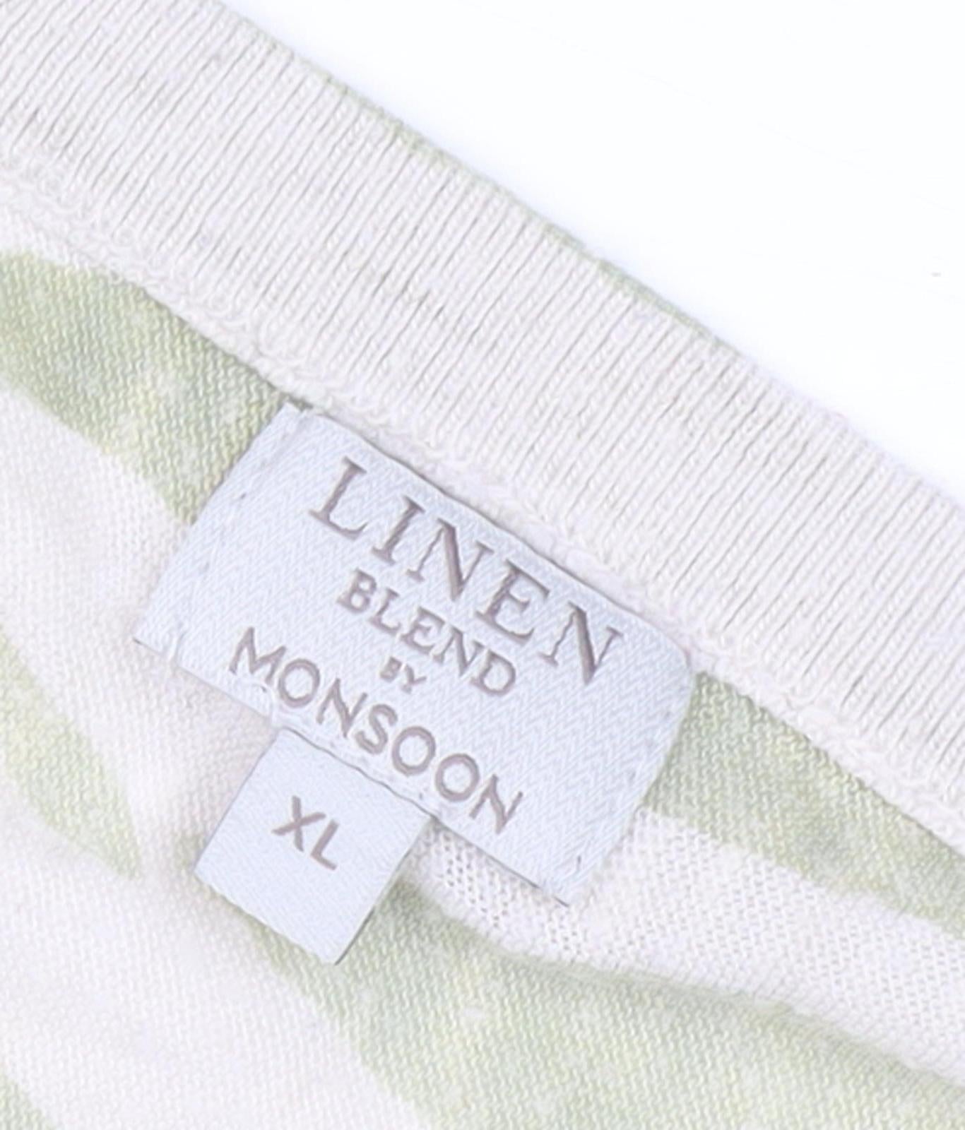 Womens UK Size XL Monsoon Green Cropped T-Shirt