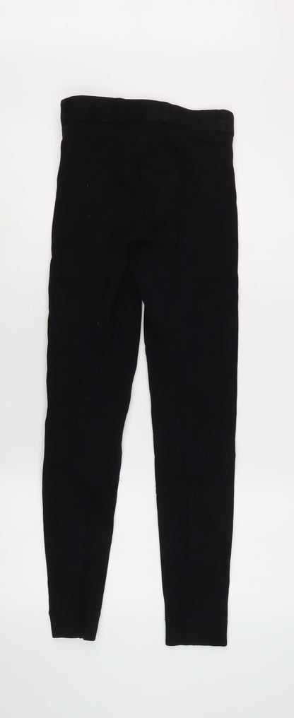Whitaker Girls Black Slim Trousers Size L Cotton Blend