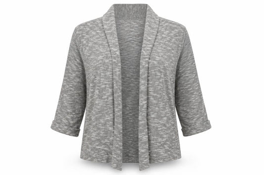 Fatface Women Grey Striped Cardigan - Size 10