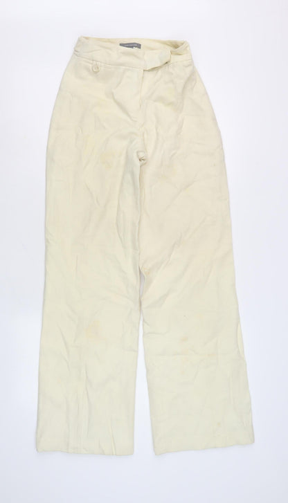 Ann Taylor Women's Ivory Wide-Leg Trousers, Size O
