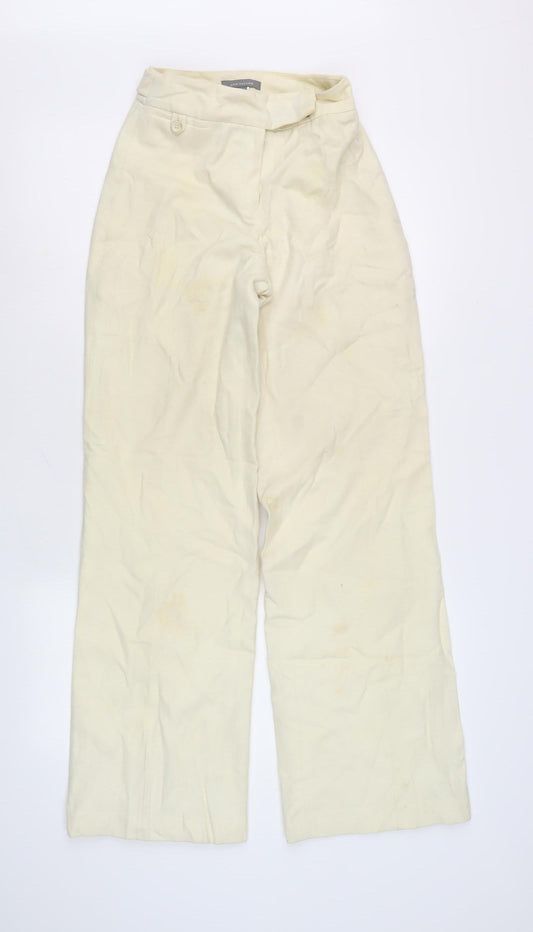 Ann Taylor Women's Ivory Wide-Leg Trousers, Size O