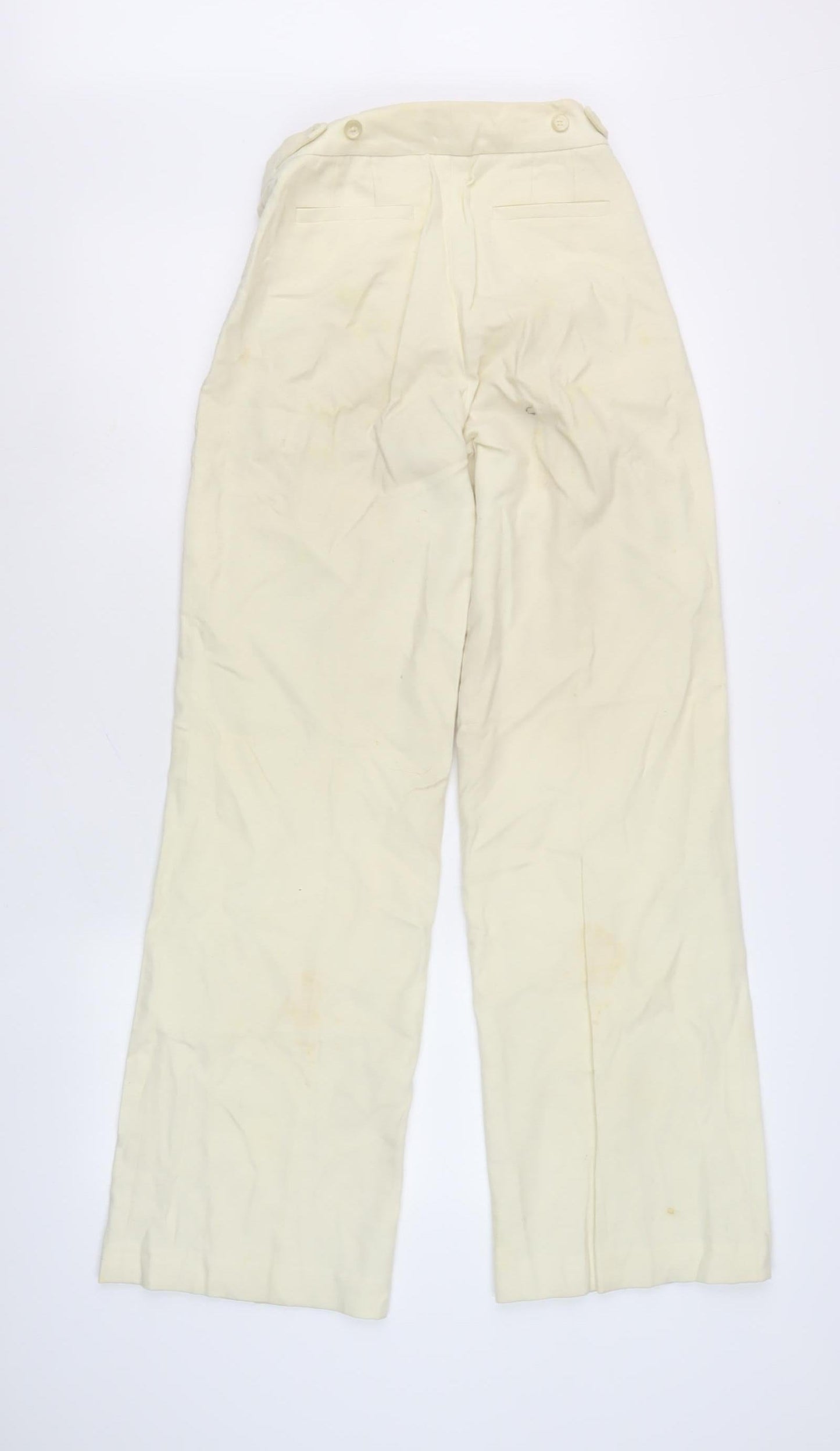 Ann Taylor Women's Ivory Wide-Leg Trousers, Size O