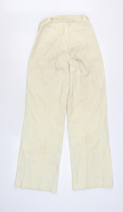 Ann Taylor Women's Ivory Wide-Leg Trousers, Size O