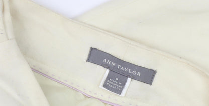 Ann Taylor Women's Ivory Wide-Leg Trousers, Size O