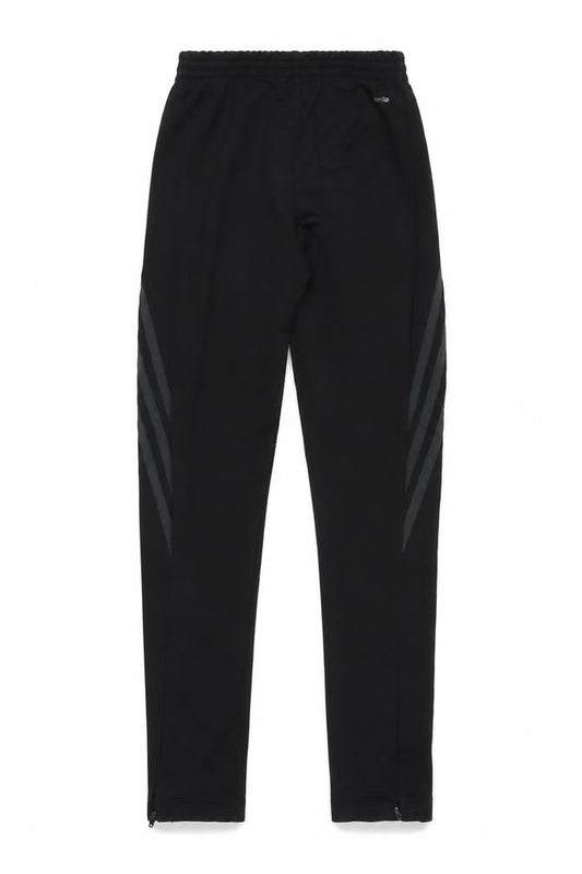 Front view of Adidas boys’' black track pants, 12y, breathable & stylish