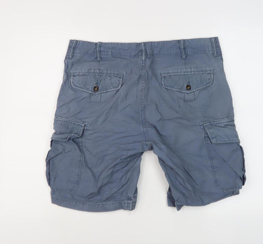 H&M Unisex Blue Cargo Shorts Size 6 with Pockets