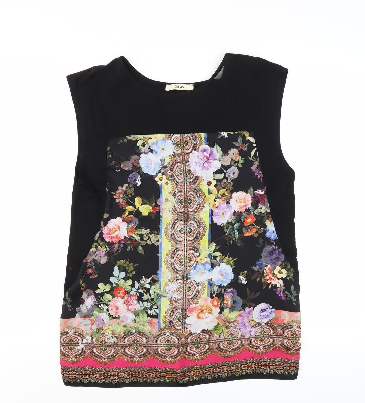 Womens UK Size S Oasis Multicoloured Tunic Blouse