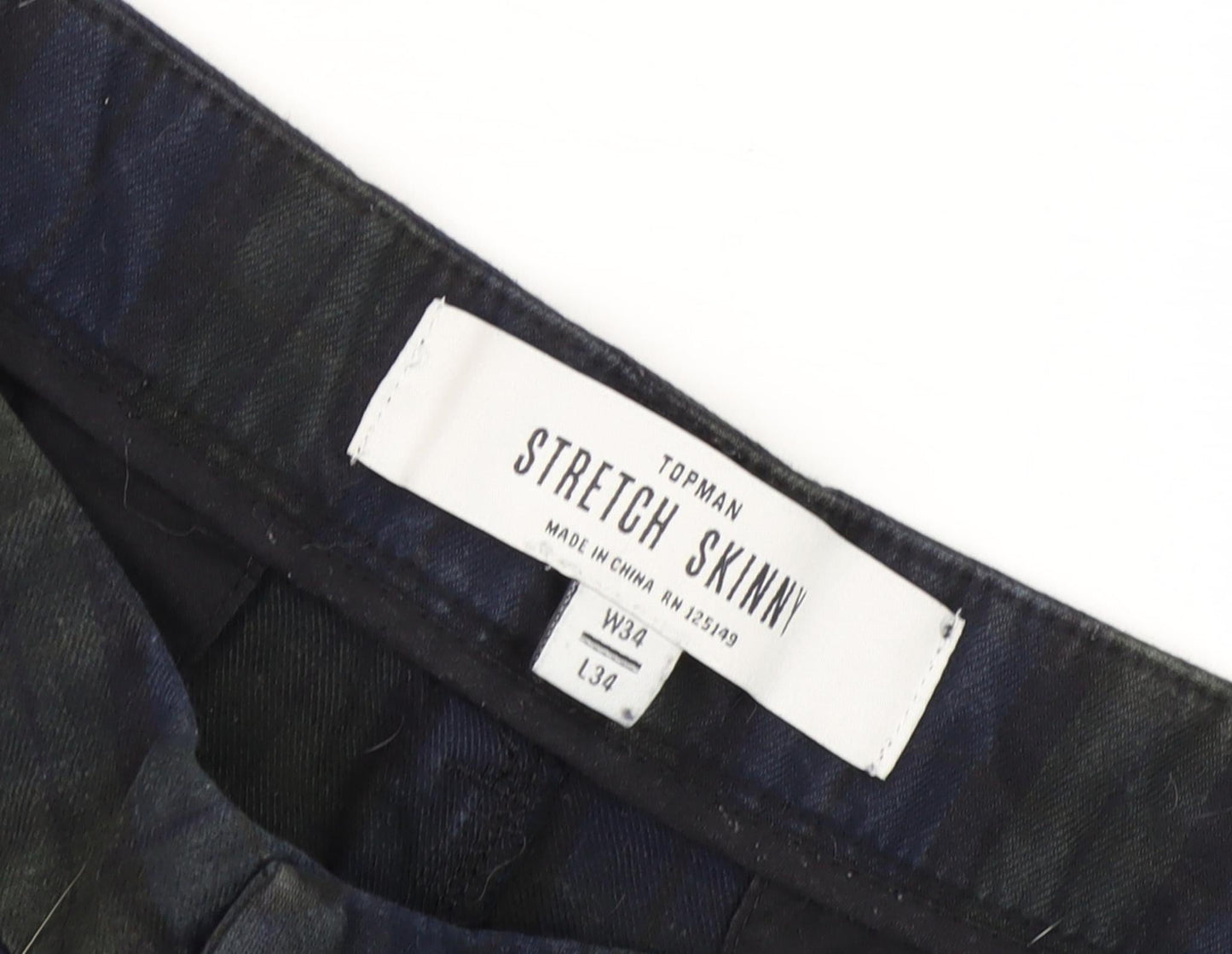 Topman Men's Multicoloured Skinny Chino Trousers 34