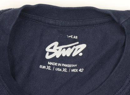 STWD Men's XL Blue Music Logo T-Shirt