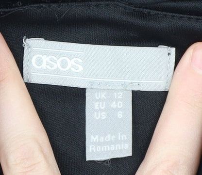 ASOS Women's Black Sequin Halter Bodycon Dress