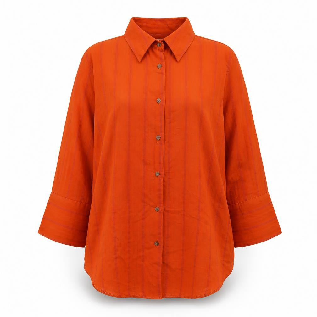 Womens UK Size 12 Zara Orange  Button-Up