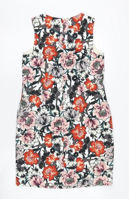Warehouse Women's Floral Pencil Dress Size 10 Multicoloured