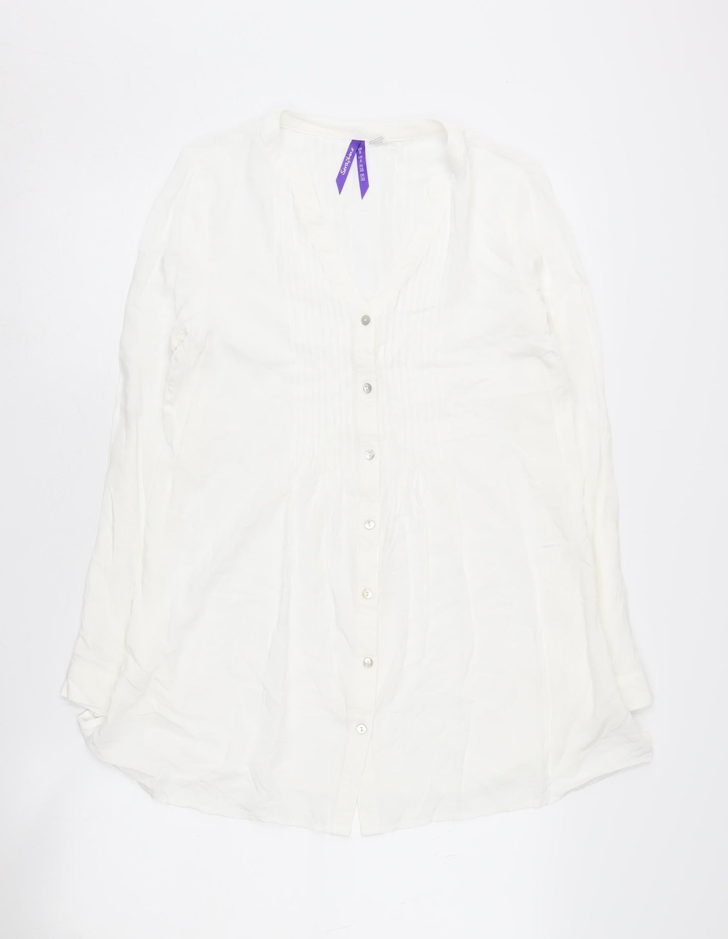 Séraphine Women's White Long Sleeve Button-Up Shirt