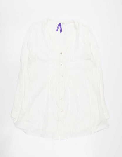 Séraphine Women's White Long Sleeve Button-Up Shirt